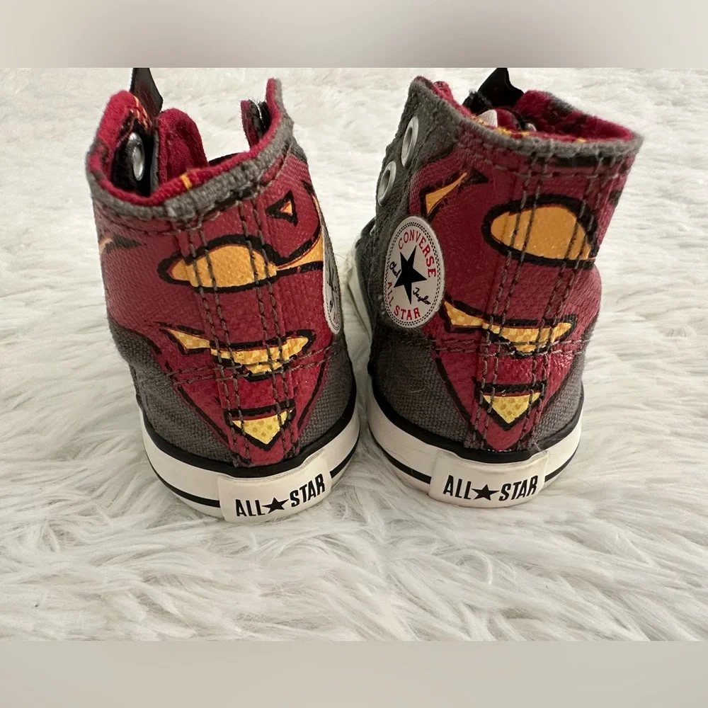 Converse DC superman toddler hi top shoes‎ sz 4